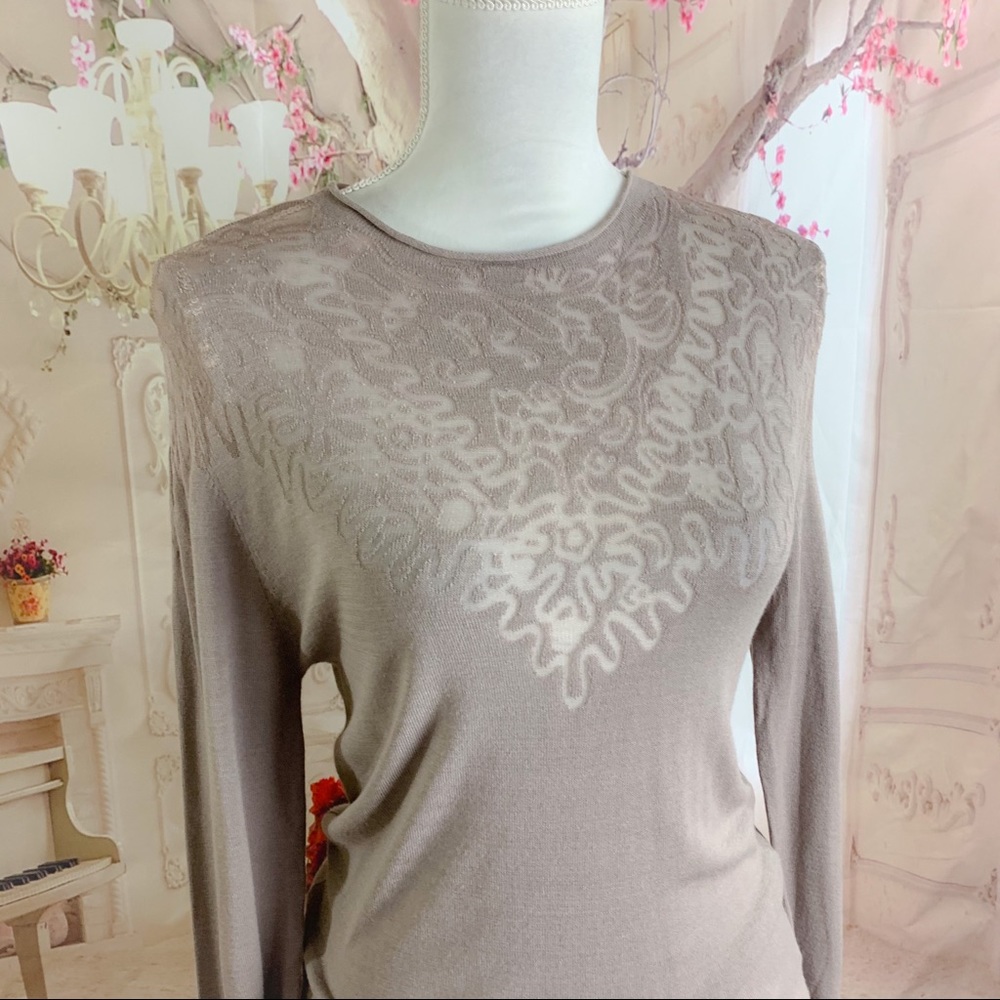 NEW Current Air Mesh Panel Long Sleeve Top - Picture 2 of 11